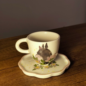 Totoro Temalı Türk Kahvesi Takımı