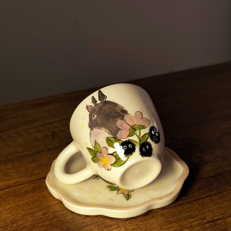 Totoro Temalı Türk Kahvesi Takımı