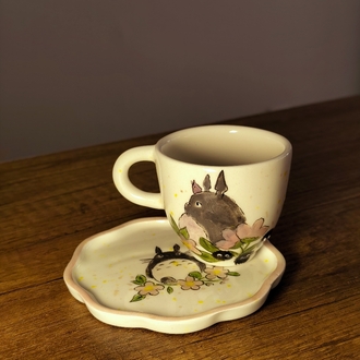 Totoro Temalı Türk Kahvesi Takımı