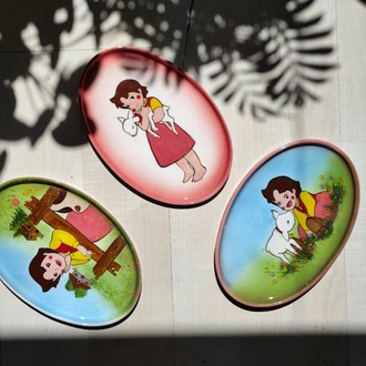 Heidi El Boyaması Dekoratif Seramik Tabak