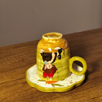 Kiki ve Jiji Temalı Türk Kahvesi Takımı