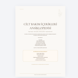 30 Günlük Leke Karşıtı Cilt Bakım Rehberi (PDF)