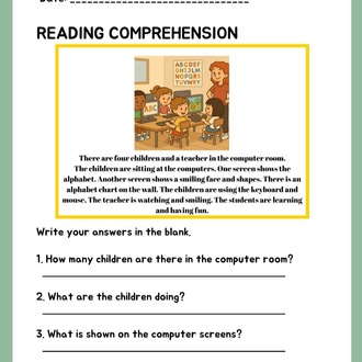 SCHOOL LIFE READING COMPREHENSION WORKSHEETS