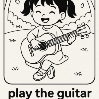 COLOR & LEARN: EVERYDAY VERBS WITH KIKO
