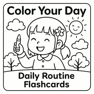 COLOR YOUR DAY: DAILY ROUTINE FLASHCARDS