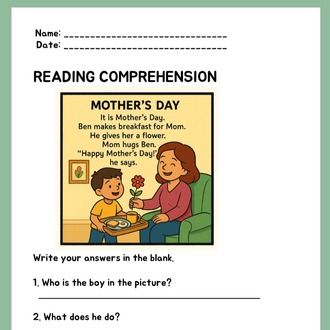 FESTIVALS & NATIONAL DAYS READING COMPREHENSION WORKSHEETS