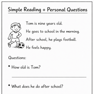 PERSONAL LIFE WRITING WORKSHEETS