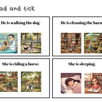 PRESENT CONTINUOUS TENSE GRAMMAR CARDS (5. SINIF)