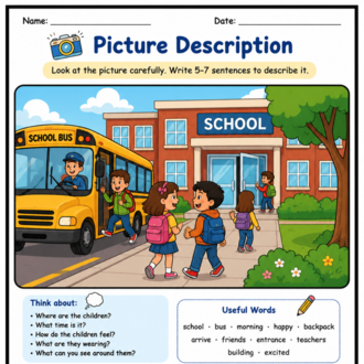 SCHOOL & CLASSROOM LIFE PICTURE DESCRIPTION PACK