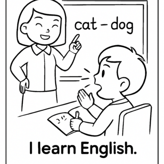 FUN AT SCHOOL COLORING CARDS