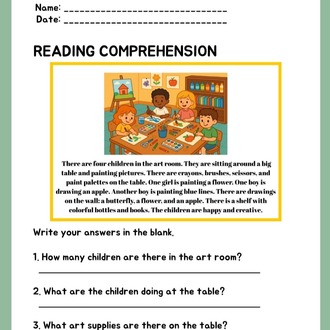 SCHOOL LIFE READING COMPREHENSION WORKSHEETS