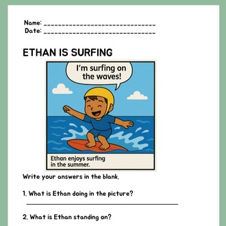 SUMMER TIME READING COMPREHENSION WORKSHEETS