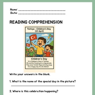 FESTIVALS & NATIONAL DAYS READING COMPREHENSION WORKSHEETS