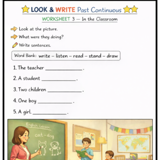 PAST CONTINUOUS ACTIVITY PACK