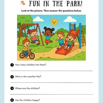 PICTURE DESCRIPTION WORKSHEETS