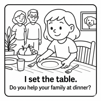 SIMPLE PRESENT TENSE SPEAKING & COLORING CARDS