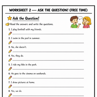 ASK & ANSWER SPEAKING ACTIVITIES