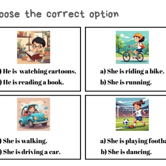 PRESENT CONTINUOUS TENSE GRAMMAR CARDS (5. SINIF)