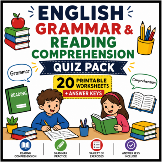ENGLISH GRAMMAR & READING COMPREHENSION QUIZ PACK