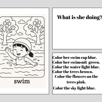 COLOR AND LEARN EVERYDAY VERBS WITH KIKO 2