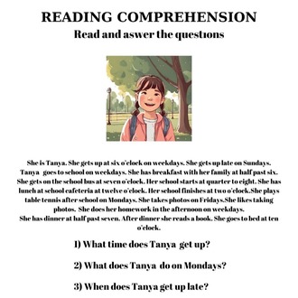 READING COMPREHENSION WORKSHEETS 4 