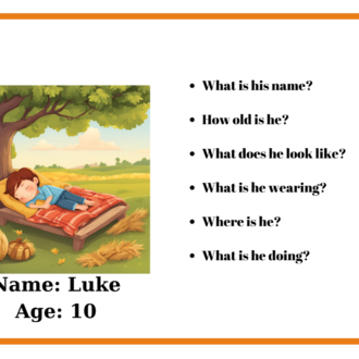 PICTURE DESCRIPTION CARDS 1