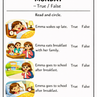 DAILY ROUTINES WORKSHEETS FOR KIDS