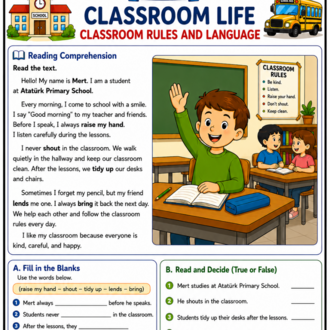 5TH GRADE ENGLİSH READING COMPREHENSION PACK
