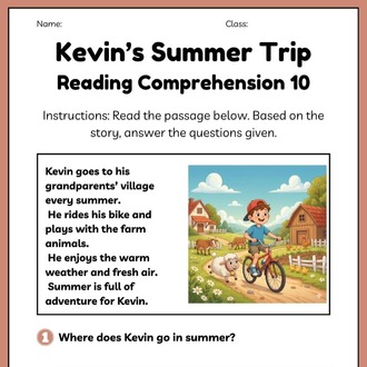 SEASONS & PERSONAL LIFE READING COMPREHENSION WORKSHEETS
