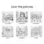 VERBS COLORING CARDS (İLKOKUL)