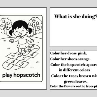 COLOR AND LEARN EVERYDAY VERBS WITH KIKO 2