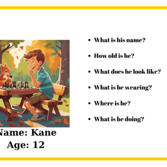 PICTURE DESCRIPTION CARDS 1