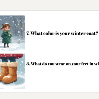 WINTER SPEAKING CARDS