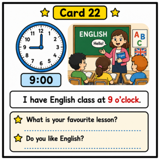 SCHOOL DAYS SPEAKING CARDS