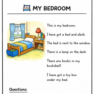 MY HOUSE READING COMPREHENSIONS