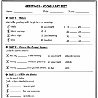 VOCABULARY WORKSHEETS FOR 3RD GRADE