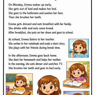 DAILY ROUTINES WORKSHEETS FOR KIDS