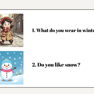 WINTER SPEAKING CARDS