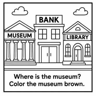 PREPOSTIONS COLORING CARDS FOR KIDS