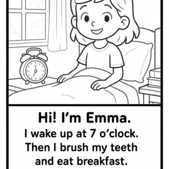 SIMPLE PRESENT TENSE SPEAKING & COLORING CARDS