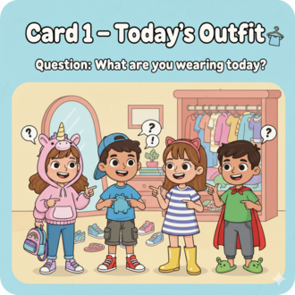 MY CLOTHES SPEAKING CARDS