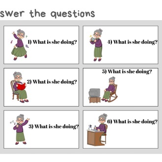 PRESENT CONTINUOUS TENSE GRAMMAR CARDS (5. SINIF)