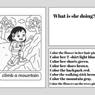 COLOR AND LEARN EVERYDAY VERBS WITH KIKO 2