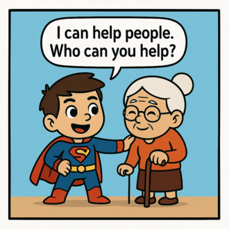 SUPERHERO BOY SPEAKING CARDS