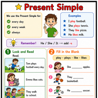 PRESENT SIMPLE ACTIVITIES FOR KIDS