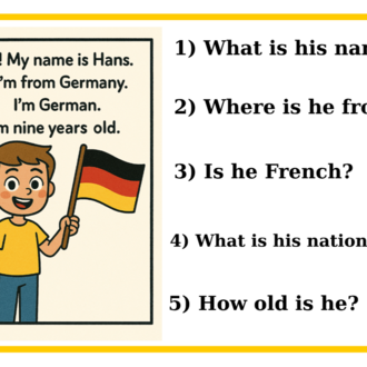 NATIONALITIES READING COMPREHENSIONS (4. SINIF)