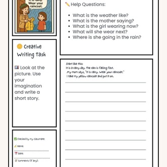WEATHER CREATIVE WRITING & SPEAKING TASKS