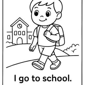 FUN AT SCHOOL COLORING CARDS