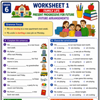 GRADE 6 ENGLISH GRAMMAR WORKSHEETS BOOK 1