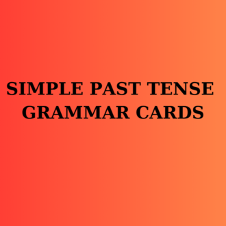SIMPLE PAST TENSE GRAMMAR CARDS